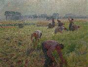 Emile Claus Flax harvesting oil painting